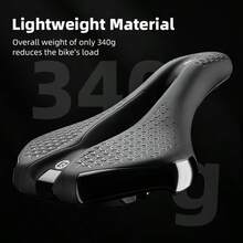 ROCKBROS 1PC Road Mountain Bike Saddle: Comfortable Hollow Bicycle Cushion, Race Saddle & Refreshing Cycling Accessories - Black - View 6