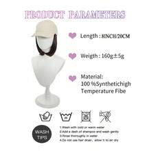 女士棒球帽假发，18 英寸和 26 英寸长直发，合成假发耐热纤维，适合休闲服装和头饰 | 时尚假发帽 | 可调节帽檐帽