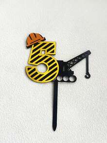 طقم تزيين كعكة رقمي - تصميم مركبة بناء - ديكور حفلة عيد الميلاد - طبعات كب كيك ذات موضوع البناء لحفلات الاستحمام وأعياد الميلاد وحفلات الكشف عن الجنس - ديكور كعكة مثالي لمناسبات العطلات العالمية