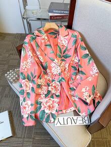 Mono con estampado de flores y hojas con botones delanteros, adecuado para el hogar, la playa, citas por la noche, bodas, vacaciones y la oficina