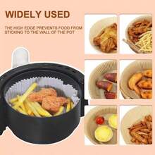 100-300 PCS Round Disposable Non-Stick Air Fryer Steamer Paper Liner Parchment Baking - Brown - View 4