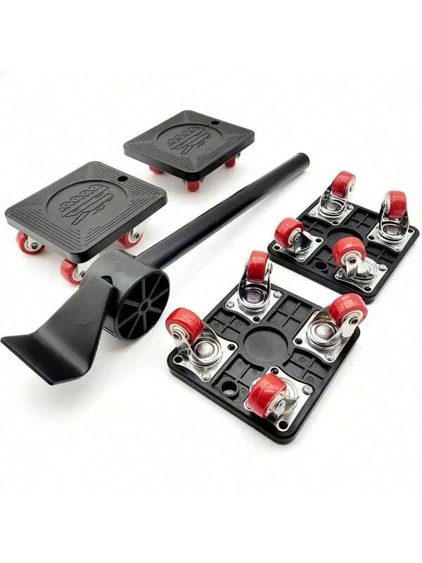 5pcs/Set Heavy Duty Furniture Mover Rollers, Refrigerator Washing Machine Furniture Moving Wheels, Multi-Function Effortless Swivel Casters, Plastic Portable Furniture Lifter