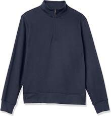 Men's Long-Sleeve Quarter-Zip Pullover Fleece Sweatshirt, Style - 海軍 - 查看 8