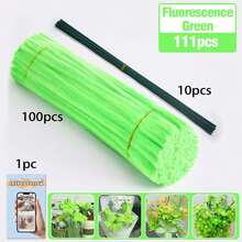 30厘米绿色花茎铁丝+视频教程，60色雪尼尔绒条，适合万圣节、返校季，30厘米彩色绒条手工材料，雪尼尔绒条，毛绒金属丝扎带，价格实惠，品质优良 - 彩色 - 查看 15