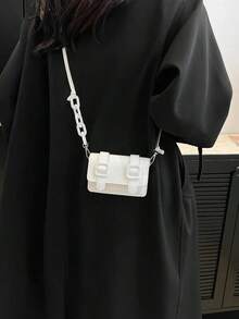 2024 Autumn/Winter Fashionable Miniature Lipstick-Shape Candy Crossbody Bag For Women, Versatile Small Shoulder Bag , New Year - 米色 - 查看 9