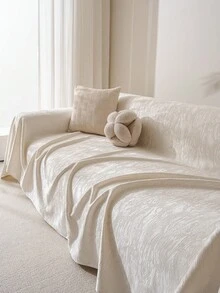 1 件简约沙发套，雪尼尔提花精制而成，适合所有季节，可机洗，耐脏耐用，亲肤柔软，节日家居装饰，室内/室外客厅/卧室，1/2/3/4 座沙发套 - 米色 - 查看 6