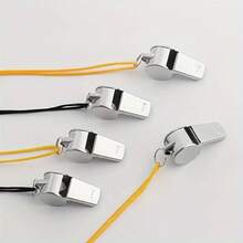 5 Stücke/Set Premium Edelstahl Pfeife mit Schlaufe - Geeignet für Basketball, Schiedsrichter-Training und Outdoor-Überleben!