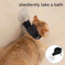 1 pieza/2 piezas Accesorio para baño de mascotas, que facilita el baño. Asegura a tu gato o cachorro mientras te duchas, liberando tus manos y permitiendo que tu mascota se bañe obedientemente. ¡No correrá y tampoco te arañará! ¡Adecuado para animales pequeños como gatos y perros!