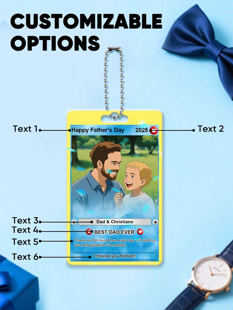 1 Stück personalisierte Foto-Karte, individuelle Foto-Karte, Haustier-Karte, personalisierte PVC-Geldbörsen-Karte (Text kann hinzugefügt werden), Anime-Stil, Geschenk für Haustierliebhaber, Geschenk zum Vatertag, Geburtstagsgeschenk, Geschenk für Mama, Muttertagsgeschenk, Geschenk für sie/ihn, Geschenk für Papa/Mama