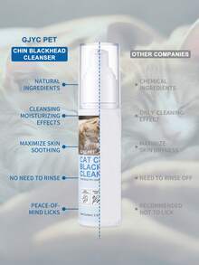 GJYC PET 猫下巴护理套装：黑头清洁剂和清洁刷组合 - 温和护肤，适用于猫下巴痤疮缓解和皮肤清洁，2.03（液体盎司） - 淺藍色 - 查看 5