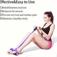 6Six-Tube Elastic Yoga Pedal Pull Rope For Stretching, Slimming & Muscle Training, Fitness Equipment For Belly, Waist, Arms & Legs