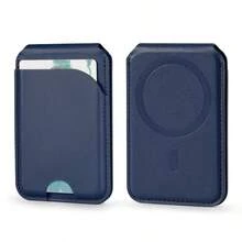 Magnetic Phone Wallet For IPhone 16/15/14/13/12 Pro/Max - MagSafe Compatible RFID Leather Card Holder Stick On Case, Strong Secure Attachment - Màu xanh lam - Xem 7