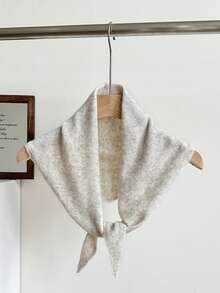 1pc Women Solid Color Triangular Wool Blend Women Scarf, Knitted Warm Decorative Elegant Retro Style Scarf, Suitable For Outdoor Travel, Spring, Autumn, Winter, Snow Season Women Winter Scarves For Dress - Multicolor - View 14