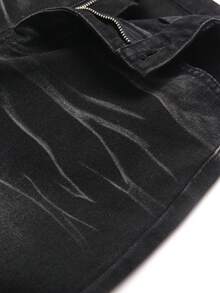 Retro Straight Leg Jeans For Teen Boy, European And American Style - Black - View 4