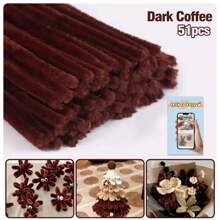 51 件/套超值装 DIY 管道清洁器散装带教程视频，适合花朵，60 种颜色加密雪尼尔茎，适合返校季节，30 厘米彩色管道清洁器工艺用品彩色雪尼尔茎，管道清洁器毛绒金属丝茎有线扭棒发带，价格实惠，质量好，漂亮，非常适合商务 Ganda Ng Kulay 质量好，颜色不一样 - 彩色 - 查看 64