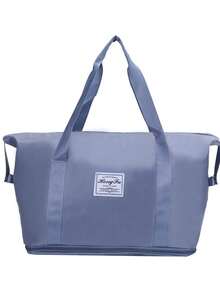 可折叠可扩展双层旅行包 - 大容量轻便行李伴侣，防水健身旅行包，适合女士/学生/健身/户外 | 紧凑型随身行李箱，配有可调节肩带和时尚设计。旅行必备假日度假行李袋行李箱旅行包女士 - 彩色 - 查看 8