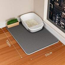 1 片猫砂垫，包含双层防水宠物猫砂盆垫、防滑猫砂收集垫和可水洗垫。 - 彩色 - 查看 19