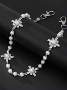 1件装男女通用裤链，嘻哈珍珠拼接裤链，牛仔裤挂链，男女通用裤链 - 彩色 - 查看 8