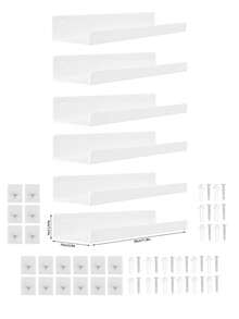 Bộ 4 kệ treo tường, không cần khoan, kệ nổi màu trắng, kệ acrylic, 4 chiếc, kệ nổi, màu trắng, 30 cm, kệ treo tường, kệ nổi, dùng trang trí phòng khách, nhà bếp, phòng ngủ, phòng học hoặc phòng ngủ. - trắng - Xem 13
