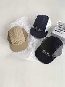 1pc Sunrise Pattern Letter Embroidered Flat Brim Wide Brim Baseball Cap, Spring/Summer Outing, Face-Flattering Casual Hip Hop Snapback Hat, Sun Protection