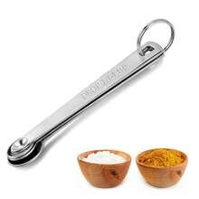 10PCS Stainless Steel Mini Measuring Seasoning Dry And Liquid Ingredients Spoon - Silver - View 6