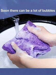 African Mesh Exfoliating Back Long Net Bath Scrub Towel Set,Double-Sided For Gentle,Rough Exfoliation, Effective Body Scrub, Back Scrubber For Shower Use,Premium Mesh Material, Convenient Strap Towel Design, Loofah Towel, Body Sponge For Smooth Skin,Great For Daily Use(Blue, Purple)