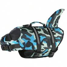 Metglad Star Patterned Shark Mermaid Design Dog Life Jacket With Reflective Stripes And Rescue Handle, High Visibility Pet Swimsuit, Adjustable High Buoyancy Vest Suitable For Small, Medium And Large Dogs - Royal Blue - View 9