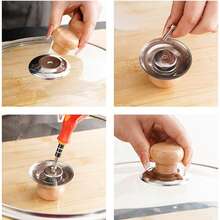 2pcs Stainless Steel Universal Pot Lid Handle, Heat Resistant, With ABS Plastic Heat Resistant Grip And Installation Screws - Cookware Replacement Top Handle, Durable Pot Lid Accessories, Suitable For Kitchen Cooking Equipment - Multicolor - View 5