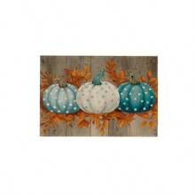 4-Piece Set Of Autumn Thanksgiving Themed Placemats With Pumpkin And Maple Leaf Print Designs, Measuring 30X45 Centimeters, Is Perfect For Theme Decoration In Thanksgiving Restaurants, Dining Tables, Indoor And Outdoor Gatherings, And Rural Kitchens. It Is The Best Choice For Thanksgiving Gifts.