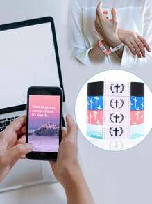 1pc Bible Verse Bracelet, NFC Enabled Christian Daily Prayer Text Bracelet, Unisex, Suitable As Holiday Gift For Halloween, Christmas, New Year