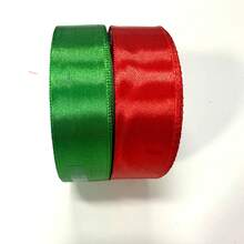 2 piezas Conjunto de cintas navideñas, burdeos y verde oscuro, materiales para hacer flores de rosa para decoración navideña DIY, decoración de bodas, adecuado para manualidades DIY, envoltura de regalos, decoración de bodas - Cinta de lazo hecha a mano para empaquetado, exhibición y empaquetado de joyería, elaboración de cuentas y joyería, cinta decorativa para fiestas navideñas, cinta de satén para empaquetar pasteles, cinta decorativa para respaldos de sillas