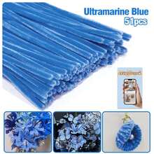 51 件/套超值装 DIY 管道清洁器散装带教程视频，适合花朵，60 种颜色加密雪尼尔茎，适合返校季节，30 厘米彩色管道清洁器工艺用品彩色雪尼尔茎，管道清洁器毛绒金属丝茎有线扭棒发带，价格实惠，质量好，漂亮，非常适合商务 Ganda Ng Kulay 质量好，颜色不一样 - 彩色 - 查看 63