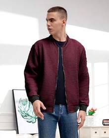 Mens Casual Lightweight CoatChristmas MQ4K - 紅色 - 查看 8