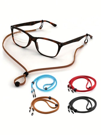1 件男士绒面眼镜带，可调节防滑眼镜绳，眼镜挂绳