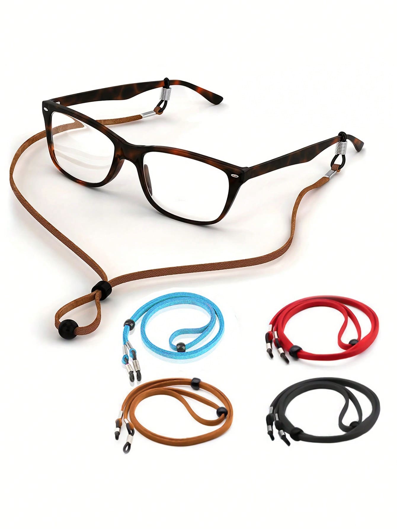 1pc Men's Suede Eyeglass Strap, Adjustable Anti-Slip Eyeglasses Cord, Eyewear Lanyard