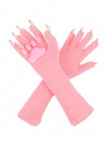 动物爪子服装道具手套猫熊狐狸狼狗爪子垫适用于角色扮演派对、万圣节 - 手套 - 查看 4