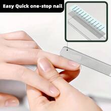 3 片纳米玻璃指甲锉，指甲抛光条，砂纸条，双面抛光条指甲锉，迷你指甲锉，美甲修脚工具，手足指甲护理，礼品，旅行必备 - 無色 - 查看 7