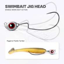 OJY &DOIIIY - Cabezales de pesca con ojo de pez, paquete de 10/20 ganchos con peso para pesca Texas Rig o Ned Rig 1/8 3/16 1/4 3/8 onzas - 3/8 onzas, paquete de 20 - Ver 7