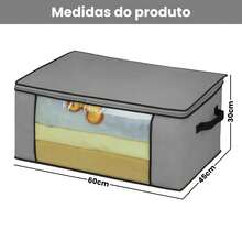 KONTUZ 5 Large Foldable Clothing Blanket Storage Organizer Boxes Kit - Xám - Xem 3