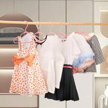 10 件塑料衣架，11 英寸 - 防滑衣架，塑料衣柜衣架，可连接衣架，多功能衣架，耐用坚固的衣架 - 彩色 - 查看 5