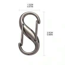 4/6件S型弹簧扣,8字扣,可调节链条扣,金属合金登山扣,多功能扣 - 彩色 - 查看 5