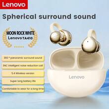 Lenovo Earbuds TA410 Wireless Earbuds TWS Ear Clip Type Earphone Bluetooth 5.4 Touch Control Long Battery Life With Mic EarClip - one-size - View 5