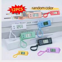 1/6/12/15件马卡龙三角迷你数字闹钟，创意糖果色静音石英表，适合各种活动计时，也可用作万圣节、圣诞节、派对礼物，携带方便 - 彩色 - 查看 23