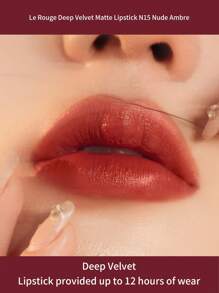 Givenchy Le Rouge 深丝绒哑光唇膏 N15 Nude Ambre 3.4g/0.12 盎司| 轻盈柔软哑光唇膏 | 持久舒适 | 浓郁深红色泽，丝绒质感 | 顺滑贴合双唇，打造均匀无瑕的覆盖效果 | 不干燥丝滑配方，带来全天舒适体验 | 打造大胆精致唇妆的理想之选 | 适合所有肤色和场合 | 奢华唇膏，显色度高，妆效优雅