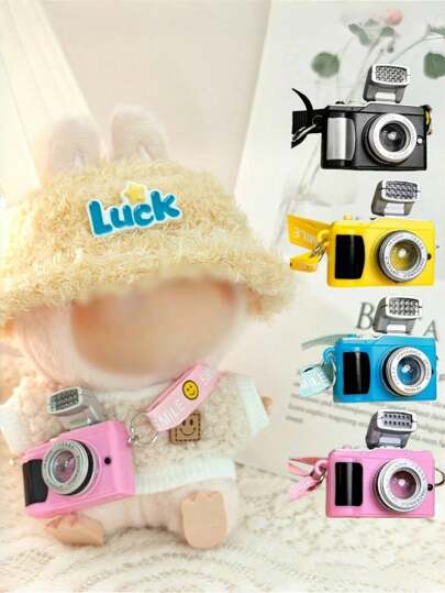 قلادة كاميرا لطيفة قطعة واحدة، إكسسوار دمية دمية ناعمة