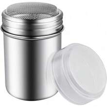 ‌1Pcs Stainless Steel Powder Shaker With Fine Mesh - Leak-Proof Multi-Purpose Duster For Baking, Matcha & Dessert Decorating, Anti-Clog Spice Dispenser For Sugar Flour Cocoa, Ideal For Kitchen & Bartending‌ - mặc định - Xem 3