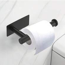 1 Peça Suporte para Papel Higiênico de Aço Inoxidável Resistente, Montagem na Parede Autoadesiva Sem Furos, Acabamento Escovado, Dispensador de Rolo de Papel Higiênico, Suporte para Papel Higiênico de Parede - Prata - Visão 10