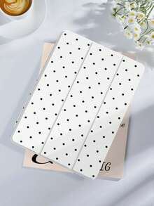 Polka Dot & Minimalist Pattern Tablet Protective Case, Compatible With IPad 9.7/10.2/10.5/10.9/12.9/Pro 11 (10th Gen), Galaxy Tab S6 Lite 10.4", Kindle Paperwhite 12th Gen (2024), Kindle 11th Gen (2022), Offers Soft Shock-Proof Protection, Supports Smart Stand/Auto Wake/Sleep Function - Multicolor - View 3