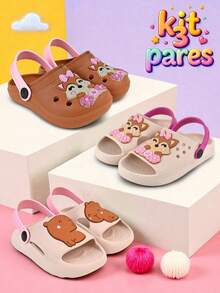 Kit 3 Pairs Of Soft And Comfortable Babouche Sandals For Girls - Multicolor - View 1