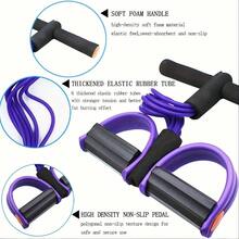 6Six-Tube Elastic Yoga Pedal Pull Rope For Stretching, Slimming & Muscle Training, Fitness Equipment For Belly, Waist, Arms & Legs